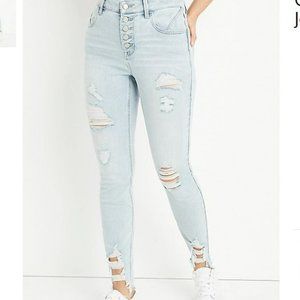 NWT High Rise Ripped Jegging XL Long